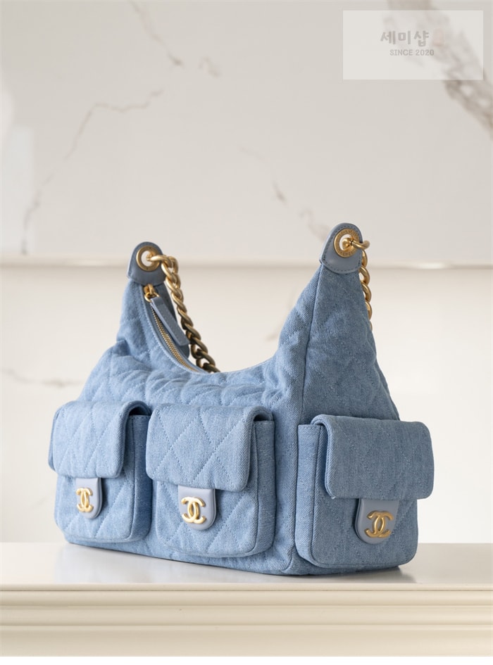 C H A N E L 샤넬 25c 맥시 호보백 데님 Bag 1번 이미지