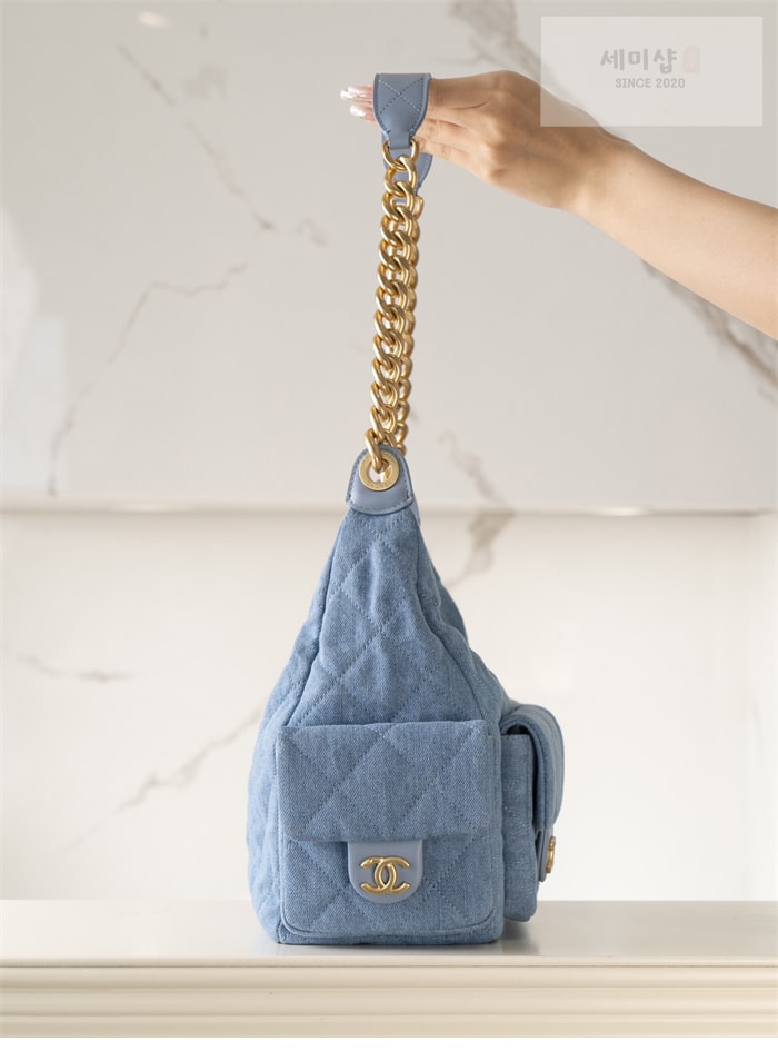 C H A N E L 샤넬 25c 맥시 호보백 데님 Bag 19번 이미지