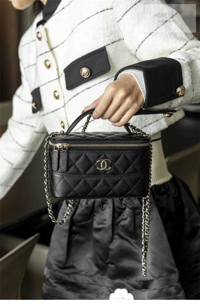 C H A N E L 샤넬 25c 탑핸들 베니티백 2 Color 블랙 Bag 9번 이미지