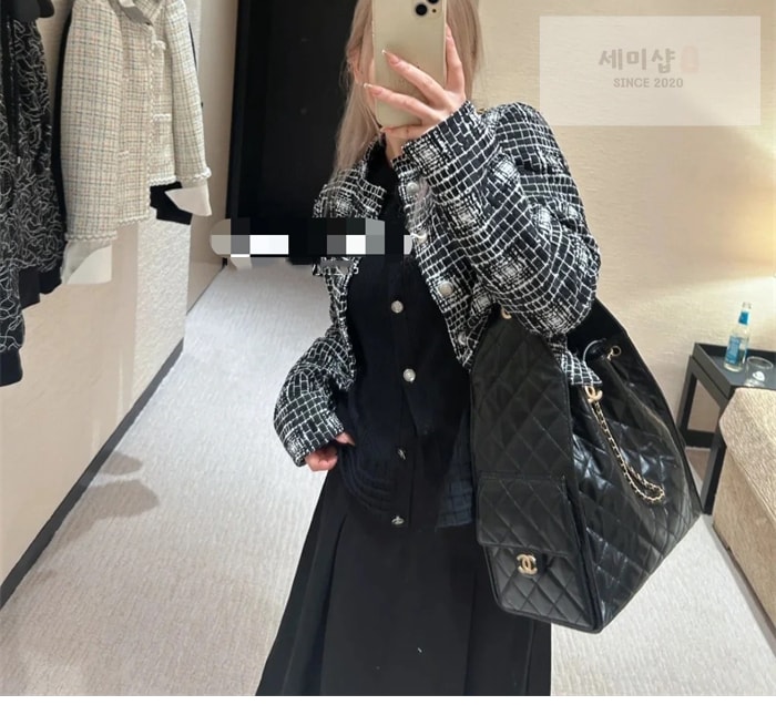 C H A N E L 샤넬 25c 호보 핸드백 미듐 블랙 Bag 1번 이미지