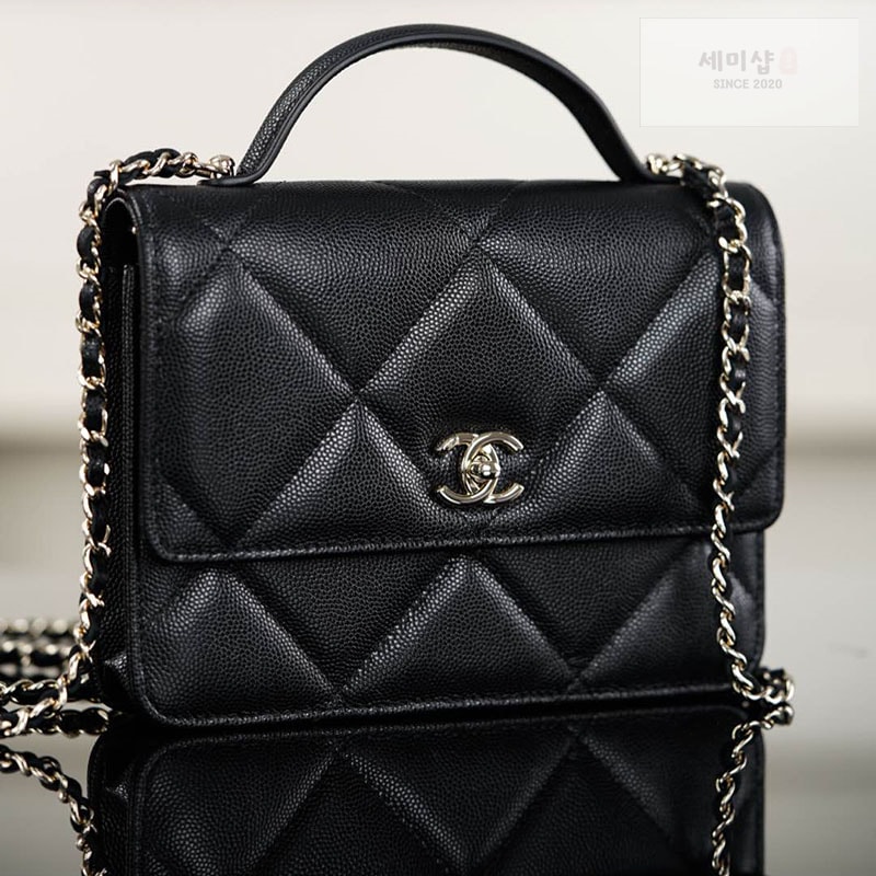 C H A N E L 샤넬 25k 탑 핸들 체인 백팩 블랙 Bag 2번 이미지