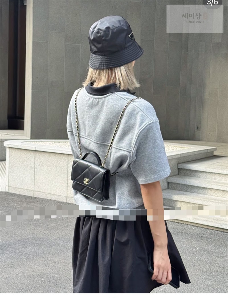 C H A N E L 샤넬 25k 탑 핸들 체인 백팩 블랙 Bag 3번 이미지