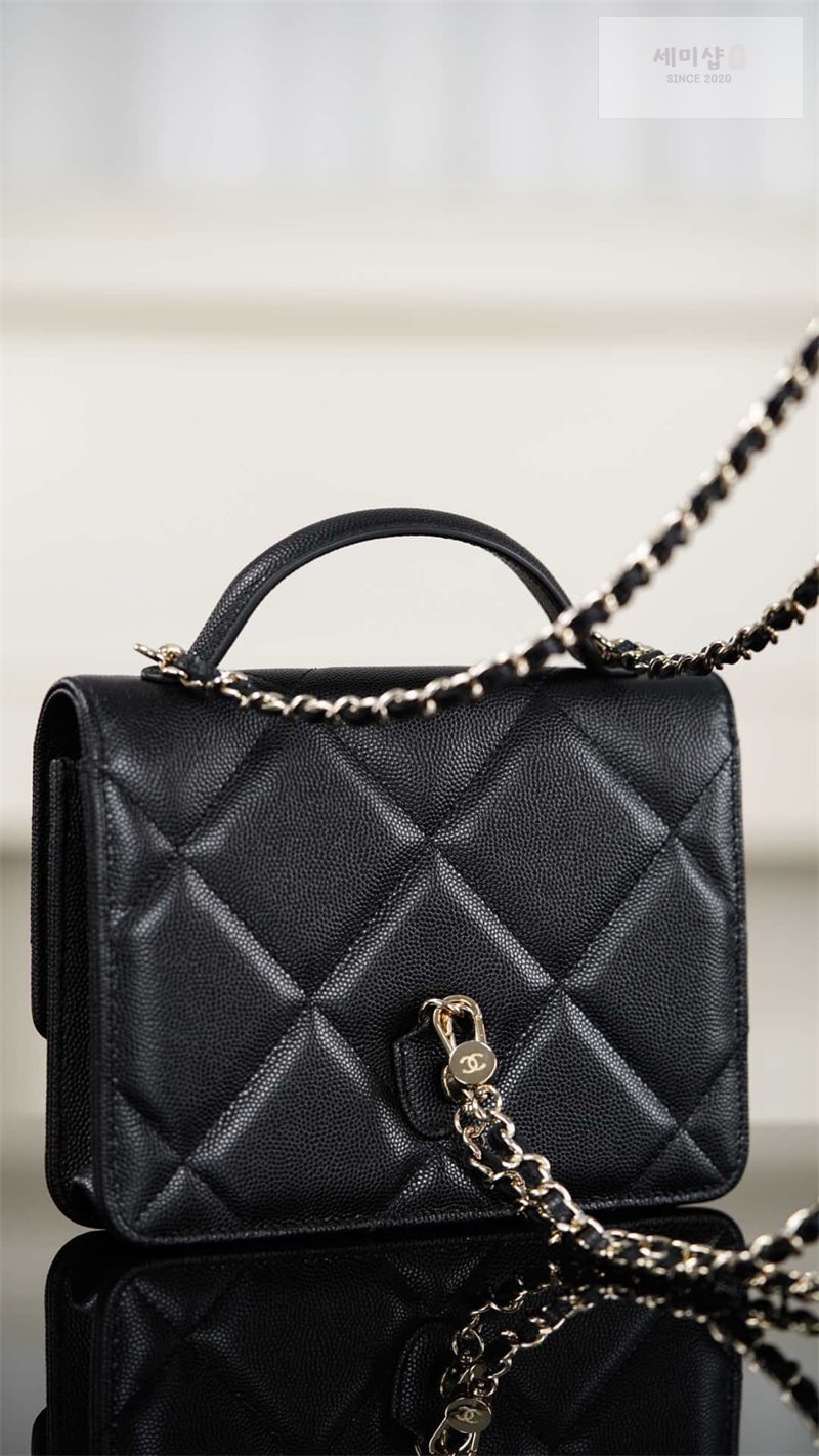 C H A N E L 샤넬 25k 탑 핸들 체인 백팩 블랙 Bag 16번 이미지