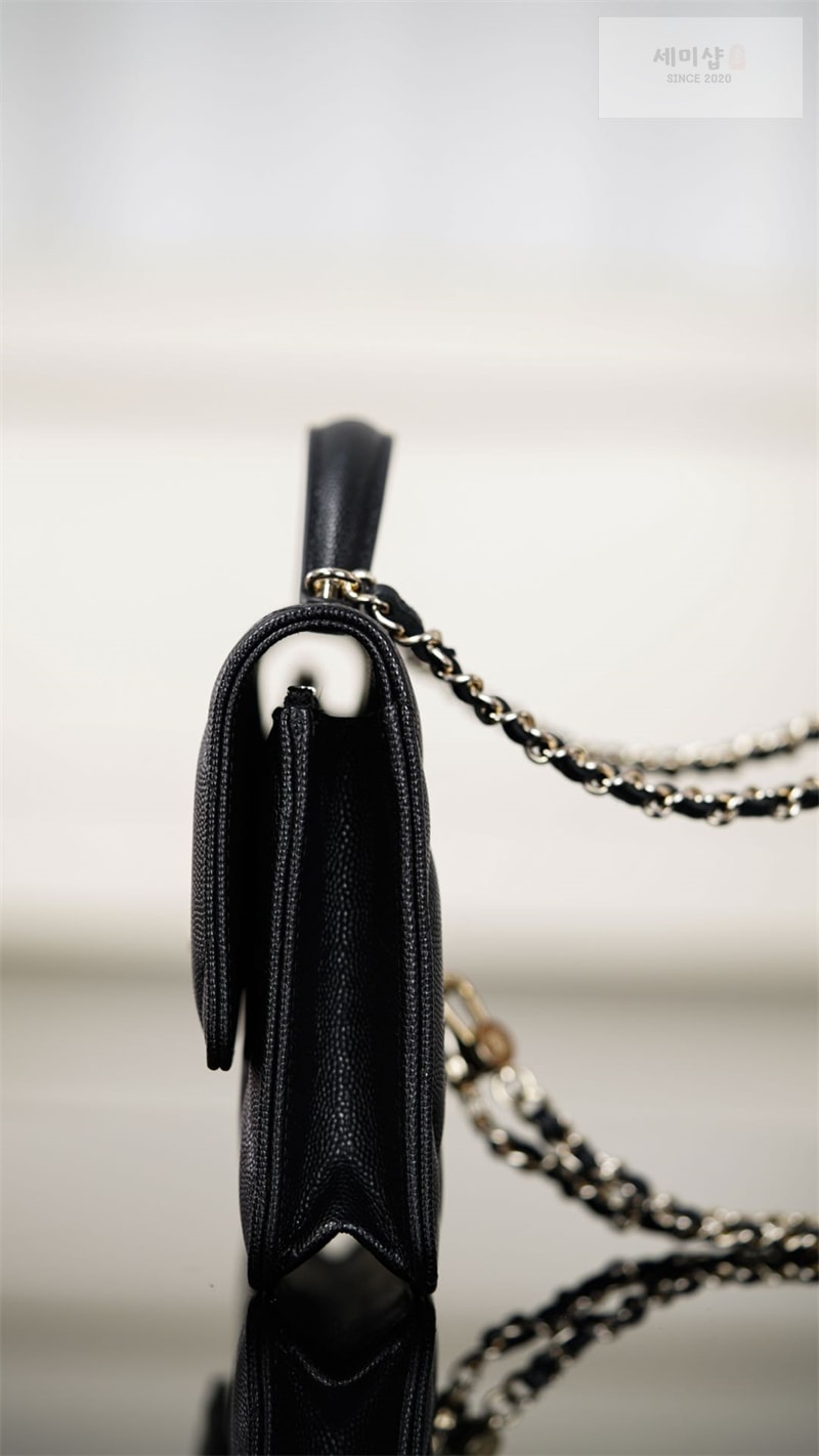 C H A N E L 샤넬 25k 탑 핸들 체인 백팩 블랙 Bag 5번 이미지