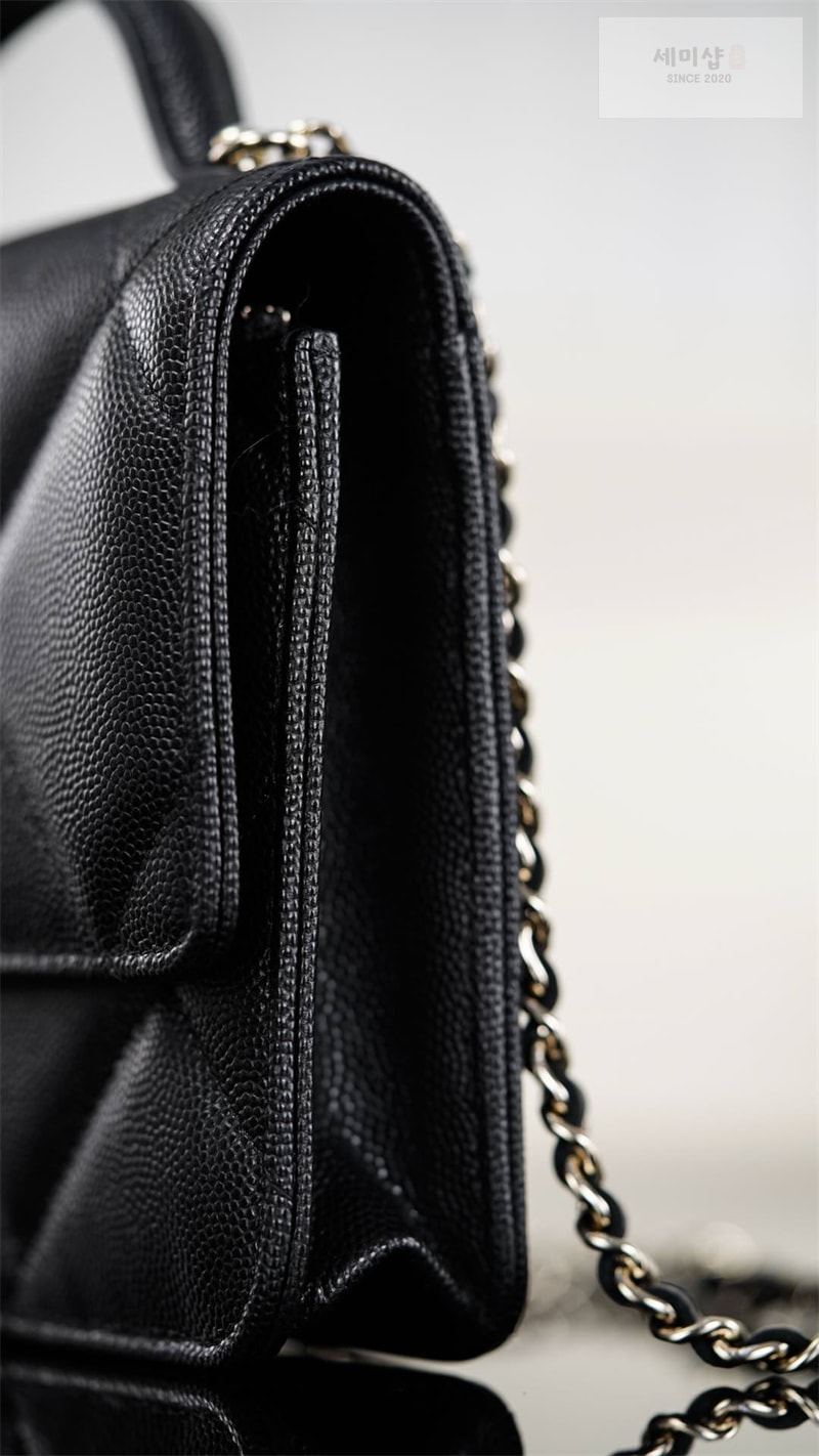 C H A N E L 샤넬 25k 탑 핸들 체인 백팩 블랙 Bag 18번 이미지