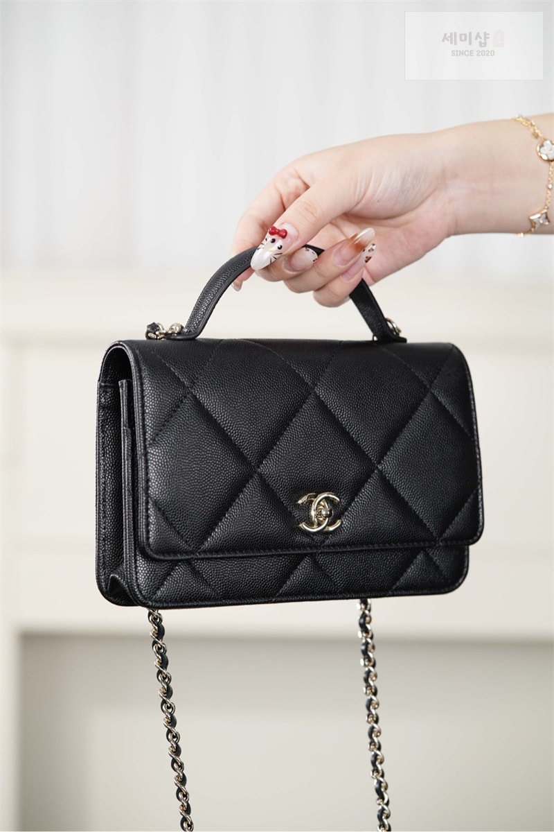 C H A N E L 샤넬 25k woc 윌렛 온 체인 백 블랙 Bag 9번 이미지