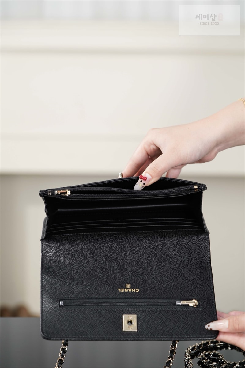 C H A N E L 샤넬 25k woc 윌렛 온 체인 백 블랙 Bag 10번 이미지