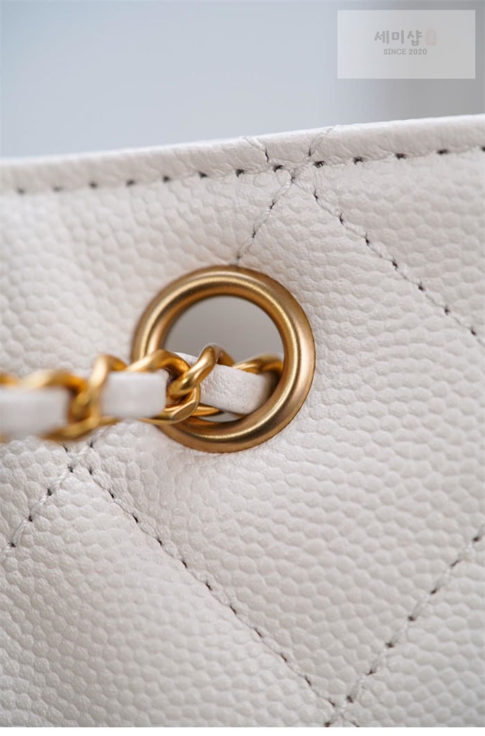 C H A N E L 샤넬 25s 골드 메탈 미디엄 호보 백 화이트 Bag 9번 이미지