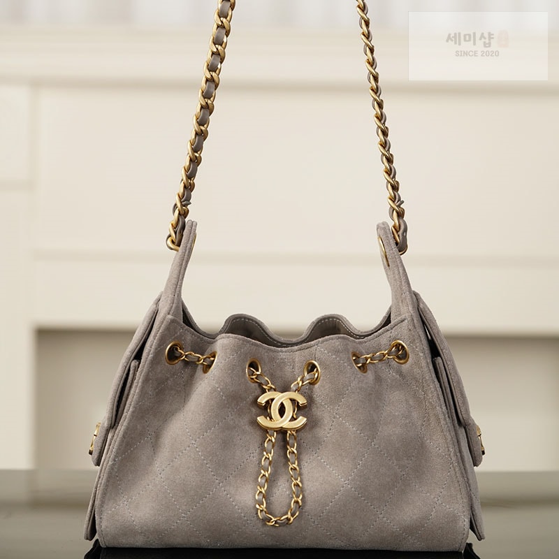 샤넬 샤넬 26C 25 미니 핸드백 그레이 스웨이드 카프스킨 그레이 스웨이드 Bag 11번 이미지