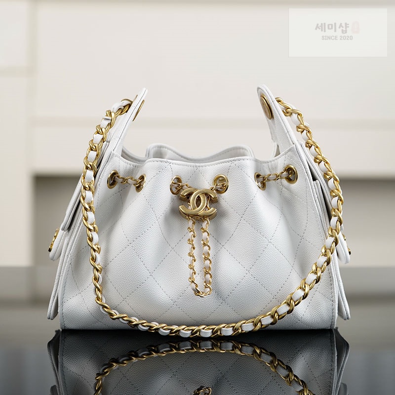 샤넬 샤넬 26C 25 미니 핸드백 화이트 골드메탈 화이트 Bag 6번 이미지