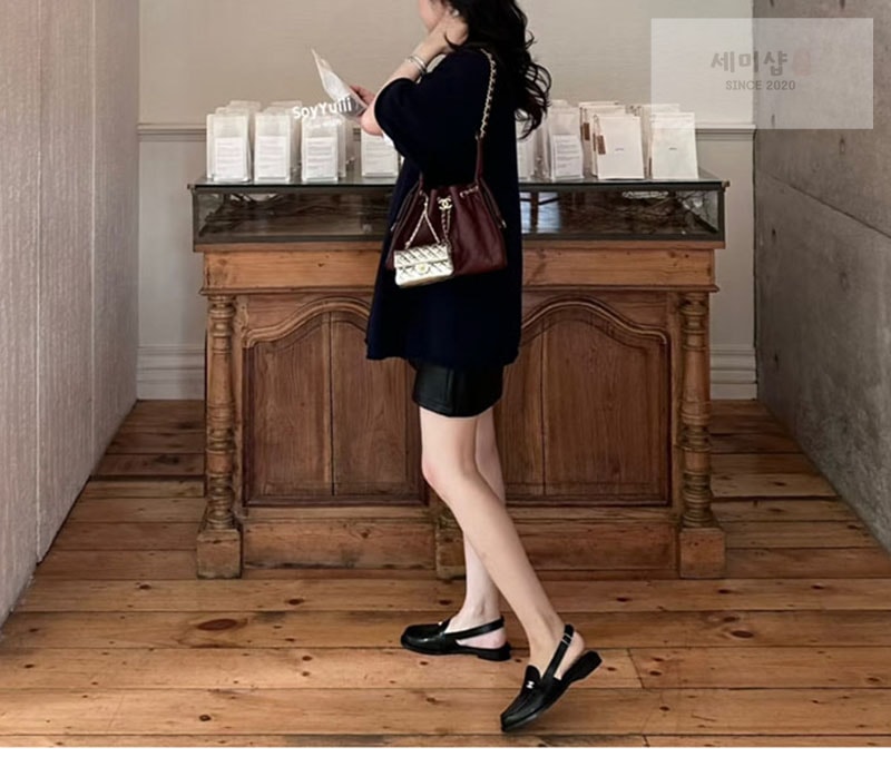 샤넬 샤넬 26C 25 미니 호보 백 그레인드 카프스킨 골드 메탈 버건디 Bag 13번 이미지