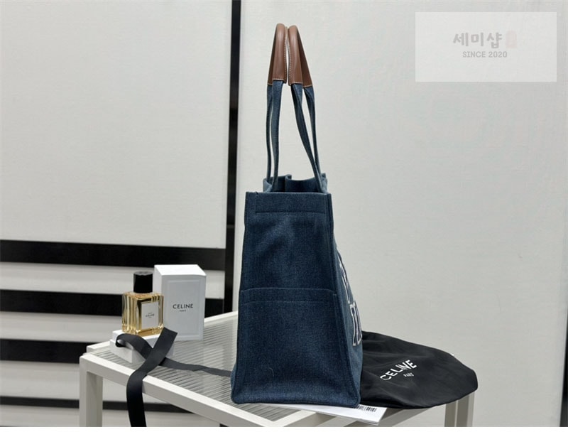 C E L I N E 셀린느 데님 타이스 라지 카바스 토트백 196762 Bag 14번 이미지