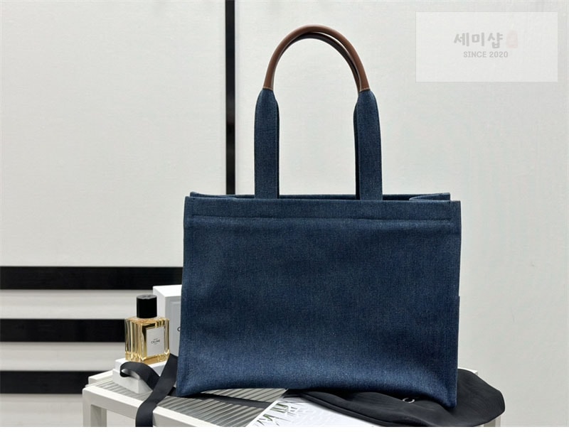C E L I N E 셀린느 데님 타이스 라지 카바스 토트백 196762 Bag 5번 이미지