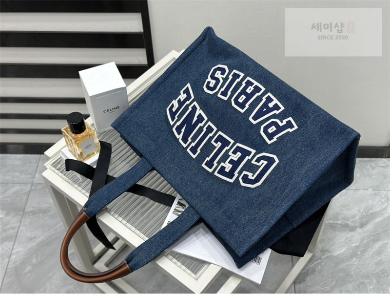 C E L I N E 셀린느 데님 타이스 라지 카바스 토트백 196762 Bag 10번 이미지