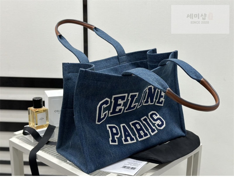 C E L I N E 셀린느 데님 타이스 라지 카바스 토트백 196762 Bag 12번 이미지