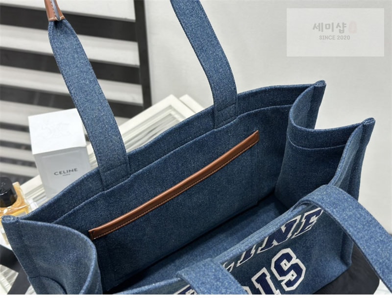 C E L I N E 셀린느 데님 타이스 라지 카바스 토트백 196762 Bag 17번 이미지