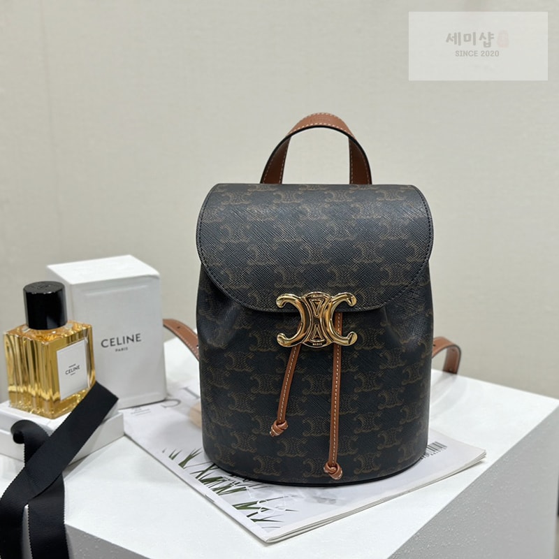 C E L I N E 셀린느 드로우스트링 보니 백팩 트리옹프 캔버스 탄 118703 Bag 2번 이미지