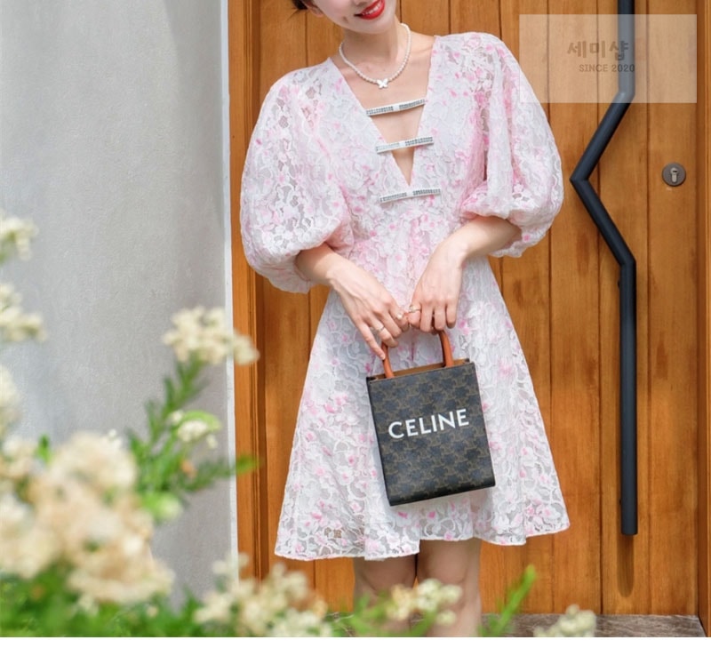 셀린느 셀린느 미니 버티컬 카바스 토트백 트리옹프 캔버스 194372 탄 Bag 3번 이미지