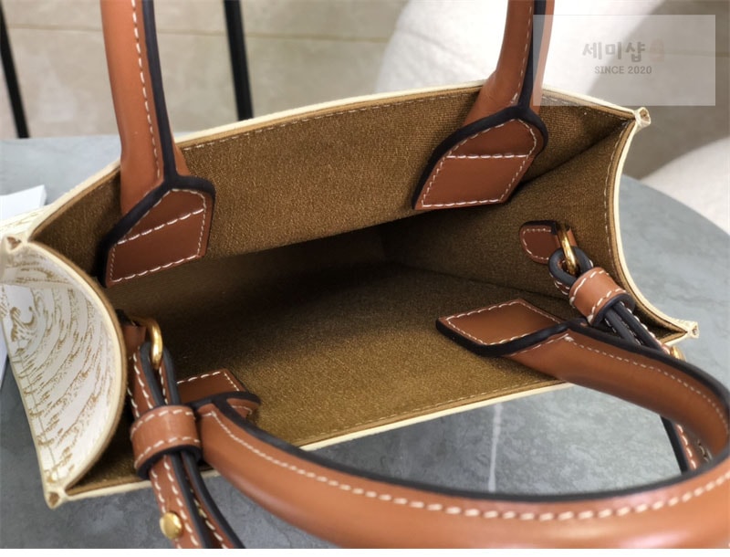 셀린느 셀린느 미니 버티컬 카바스 토트백 트리옹프 캔버스 194372 탄 Bag 17번 이미지