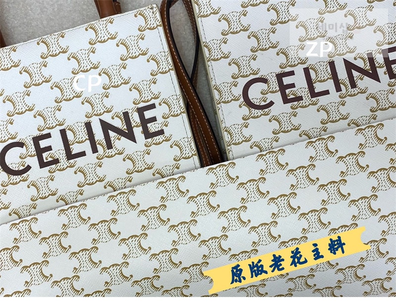 셀린느 셀린느 미니 버티컬 카바스 토트백 트리옹프 캔버스 194372 탄 Bag 34번 이미지