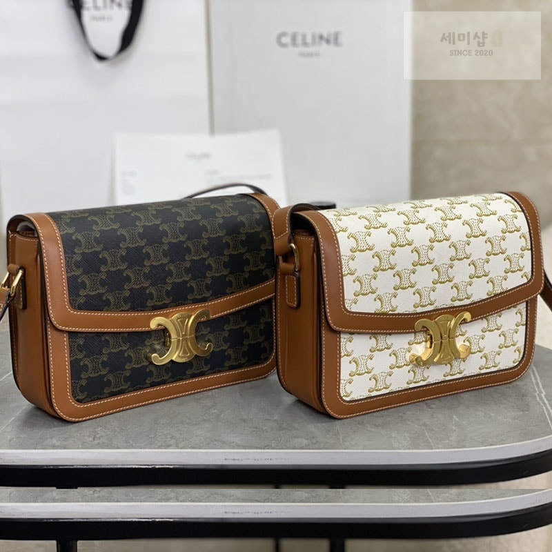 C E L I N E 셀린느 미디엄 박스 숄더 백 트리옹프 캔버스 191242 베이지 Bag 2번 이미지