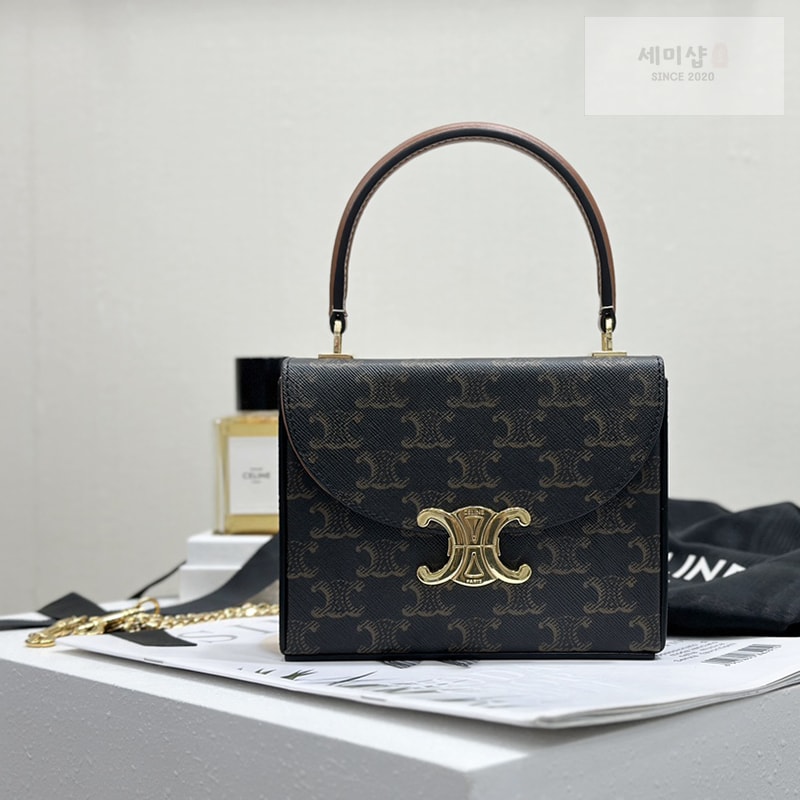 C E L I N E 셀린느 블랑딘 박스 백 트리옹프 캔버스 탄 118593 Bag 2번 이미지