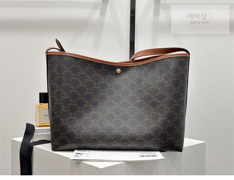 C E L I N E 셀린느 소프트 쇼퍼백 트리옹프 캔버스 탄 123912 Bag 4번 이미지