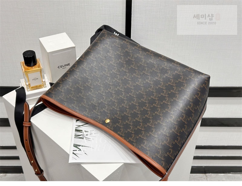 C E L I N E 셀린느 소프트 쇼퍼백 트리옹프 캔버스 탄 123912 Bag 1번 이미지