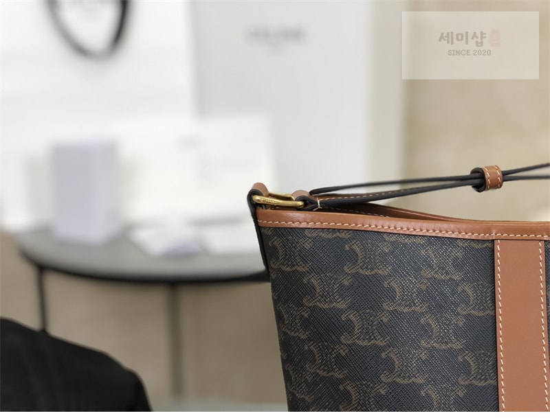 셀린느 셀린느 스몰 버킷백 트리옹프 캔버스 탄 191442 Bag 4번 이미지
