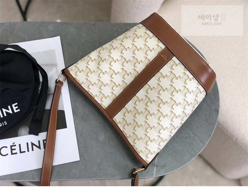 셀린느 셀린느 스몰 버킷백 트리옹프 캔버스 화이트 191442 Bag 8번 이미지