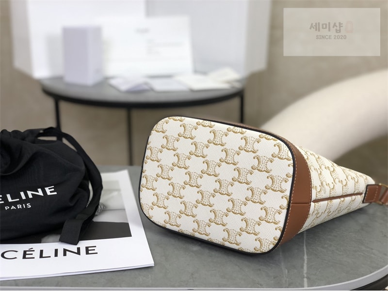 셀린느 셀린느 스몰 버킷백 트리옹프 캔버스 화이트 191442 Bag 2번 이미지
