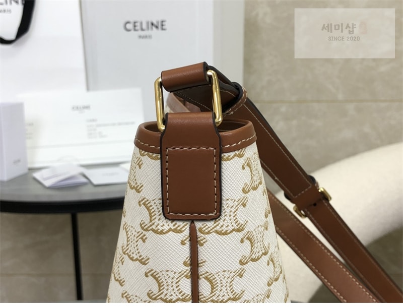 셀린느 셀린느 스몰 버킷백 트리옹프 캔버스 화이트 191442 Bag 20번 이미지