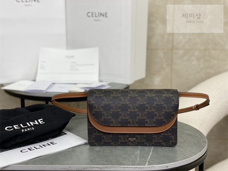 셀린느 셀린느 월렛 온 스트랩 크로스백 트리옹프 캔버스 10D852 Bag 3번 이미지