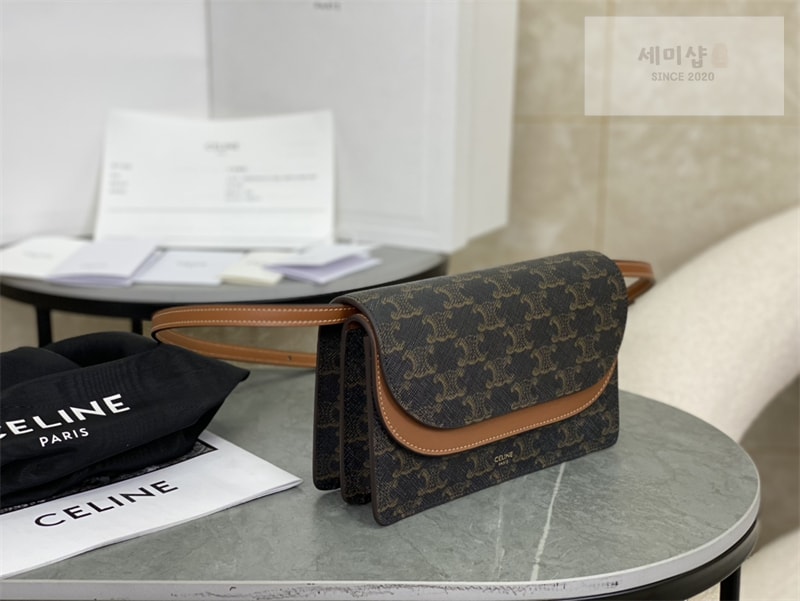 셀린느 셀린느 월렛 온 스트랩 크로스백 트리옹프 캔버스 10D852 Bag 9번 이미지