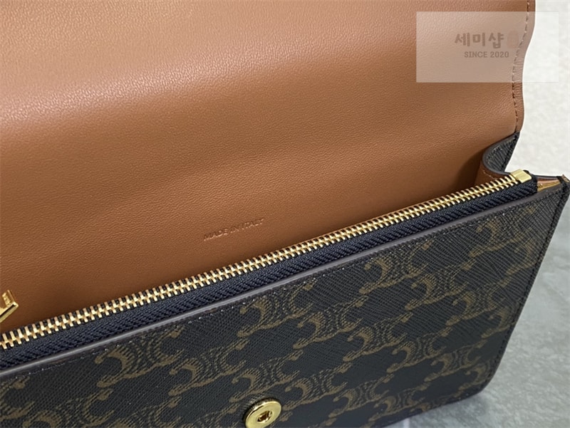 셀린느 셀린느 월렛 온 스트랩 크로스백 트리옹프 캔버스 10D852 Bag 23번 이미지