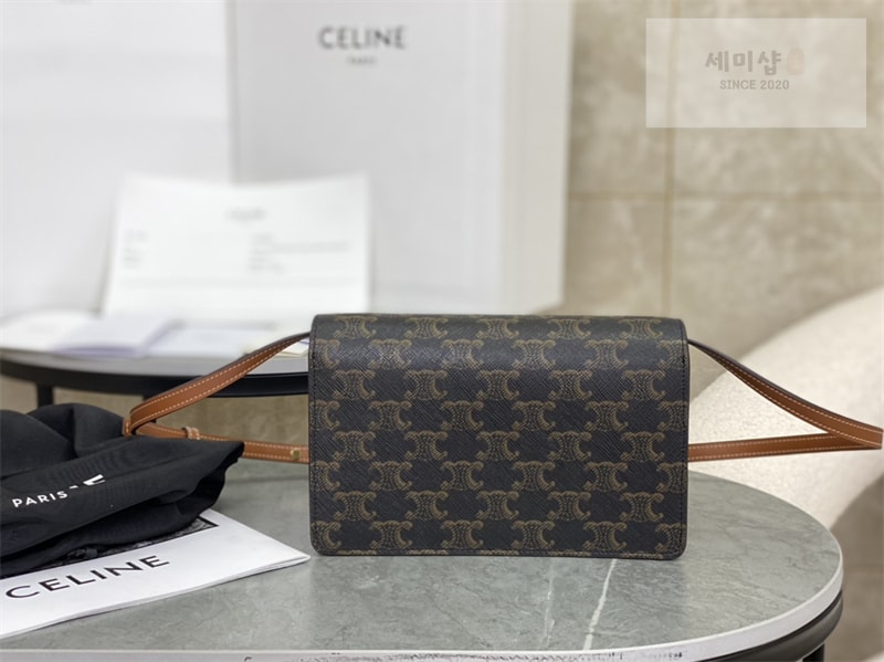 셀린느 셀린느 월렛 온 스트랩 크로스백 트리옹프 캔버스 10D852 Bag 18번 이미지