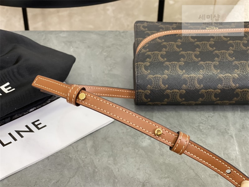 셀린느 셀린느 월렛 온 스트랩 크로스백 트리옹프 캔버스 10D852 Bag 25번 이미지