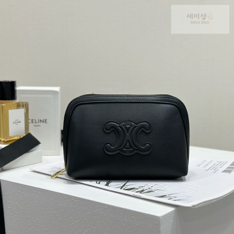 C E L I N E 셀린느 트리옹프 미니 체인 월렛 크로스백 블랙 10E382 Bag 1번 이미지