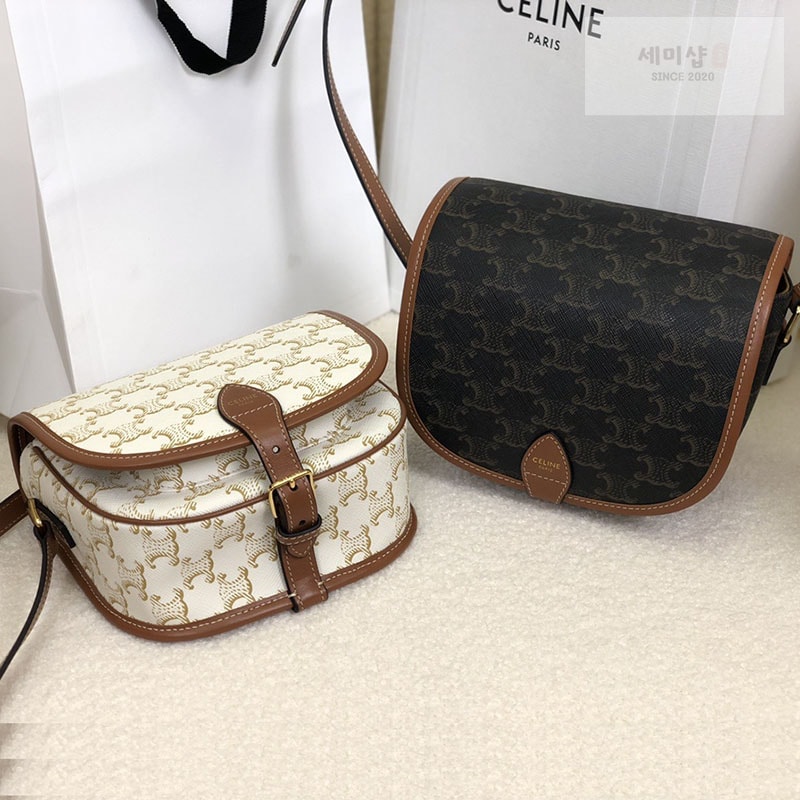 C E L I N E 셀린느 폴코 미디엄 크로스백 트리옹프 캔버스 191502 베이지 Bag 1번 이미지