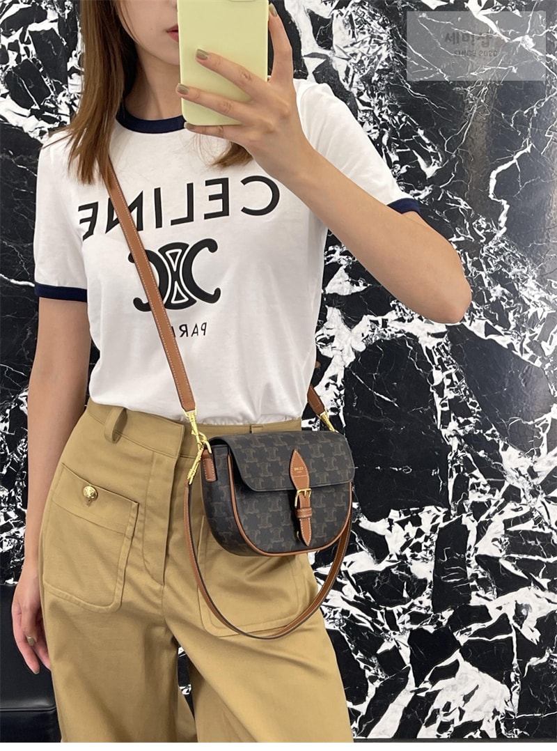 C E L I N E 셀린느 폴코 숄더백 트리옹프 캔버스 122652 Bag 1번 이미지