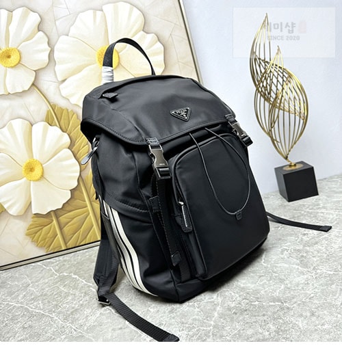 Adidas 프라다x아디다스 리나일론 사이파노 테크니컬 블랙 백팩 2VZ135 Bag 9번 이미지