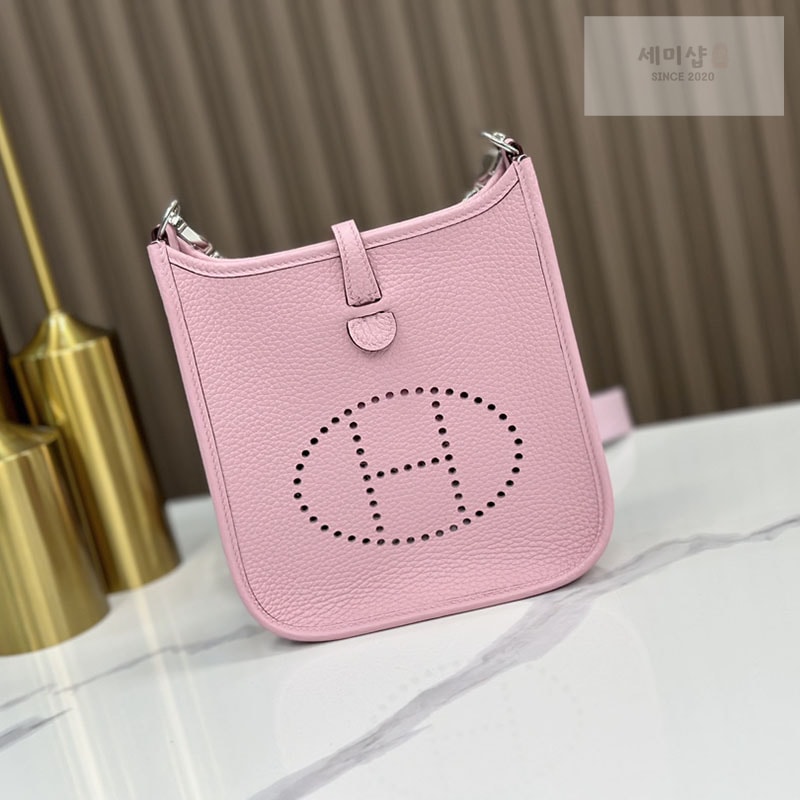 Hermes 에르메스 미니 에블린 16 Mini Evelyne 16 로즈 Bag 11번 이미지
