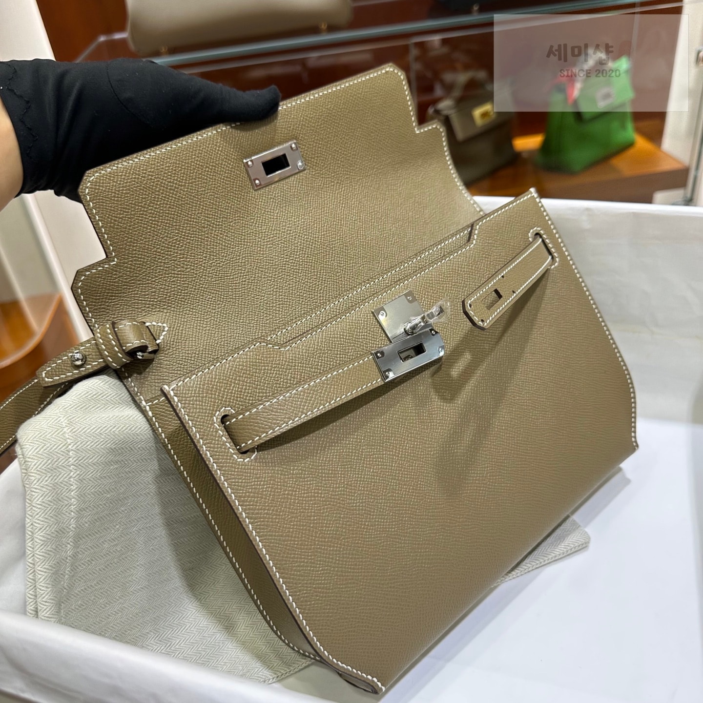 Hermes 에르메스 켈리 데페슈 25 파우치 에토프 Code 18 Bag 8번 이미지