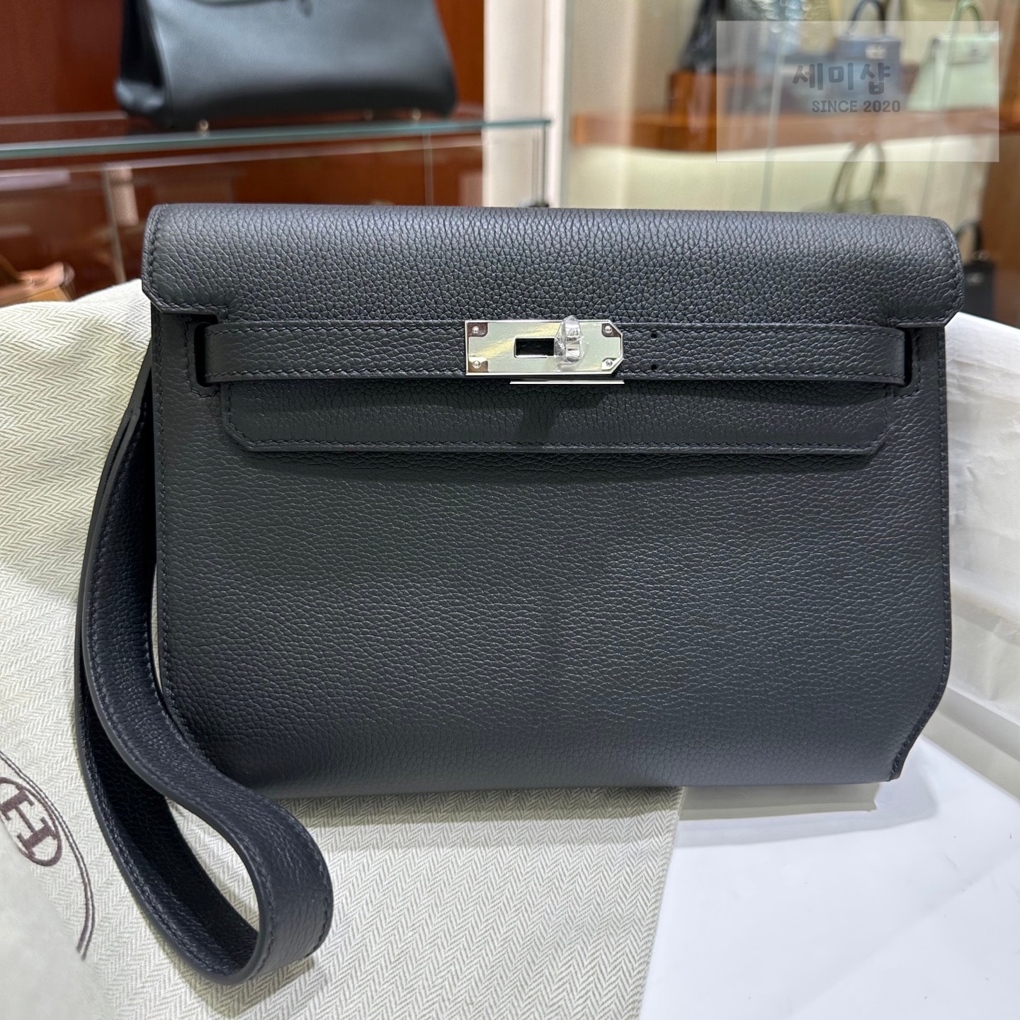 Hermes 에르메스 켈리 데페슈 25 파우치 블랙 Code 89 Bag 5번 이미지