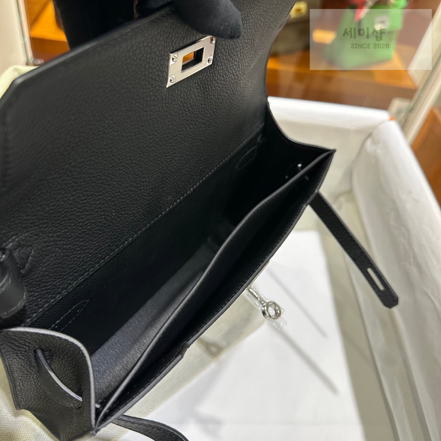 Hermes 에르메스 켈리 데페슈 25 파우치 블랙 Code 89 Bag 9번 이미지