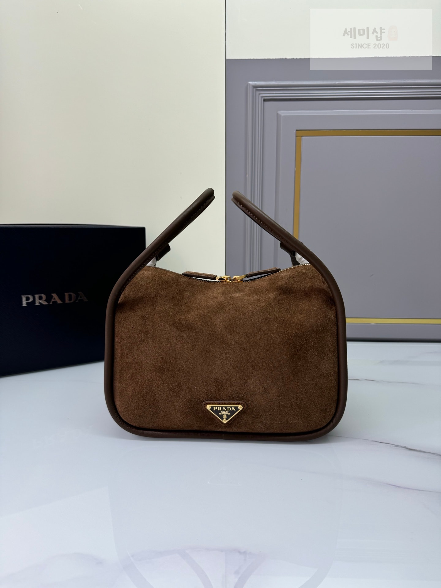 프라다 프라다 달링 스웨이드 핸드백 스웨이드 Bag 1번 이미지