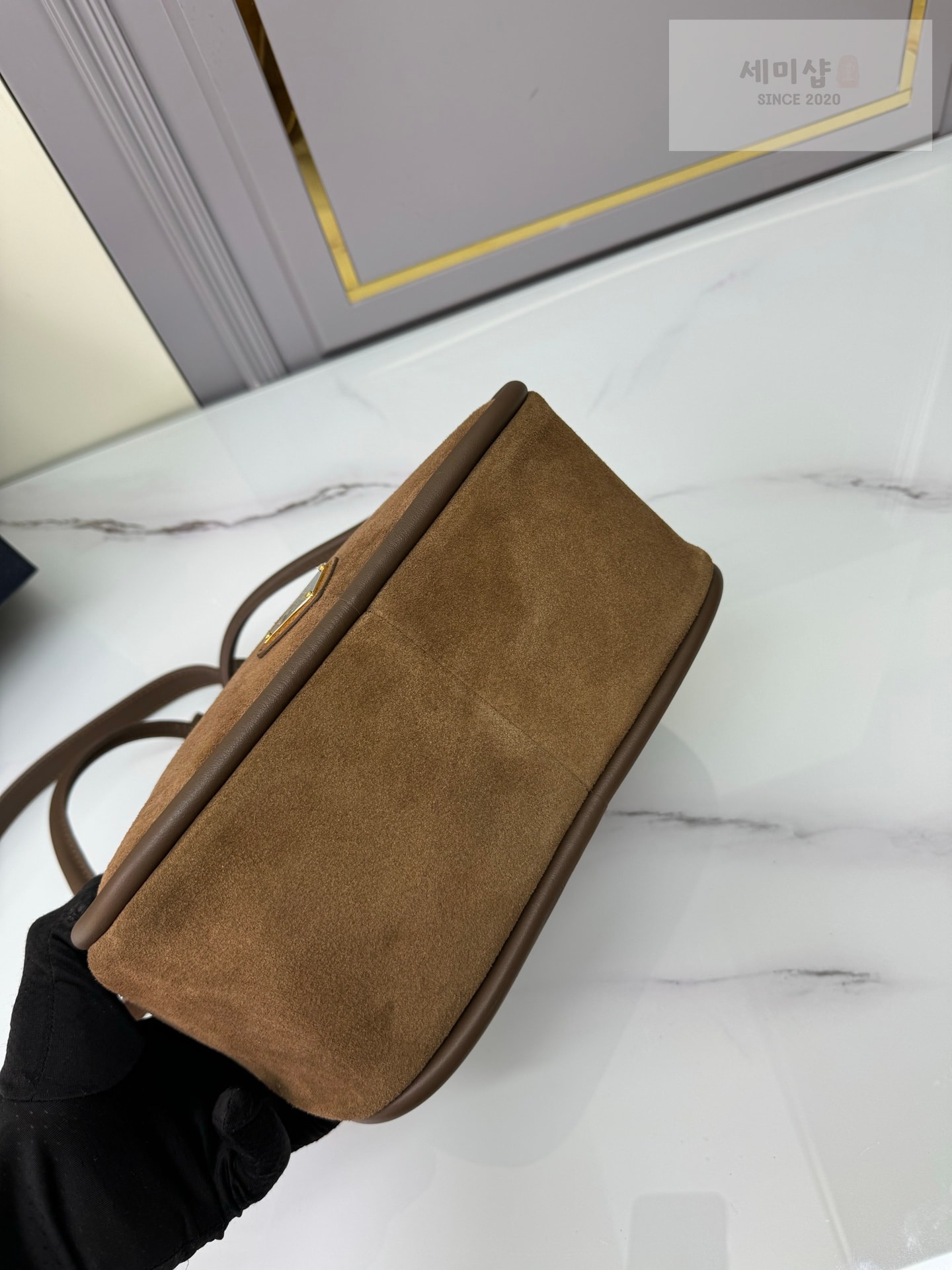프라다 프라다 달링 스웨이드 핸드백 스웨이드 Bag 4번 이미지