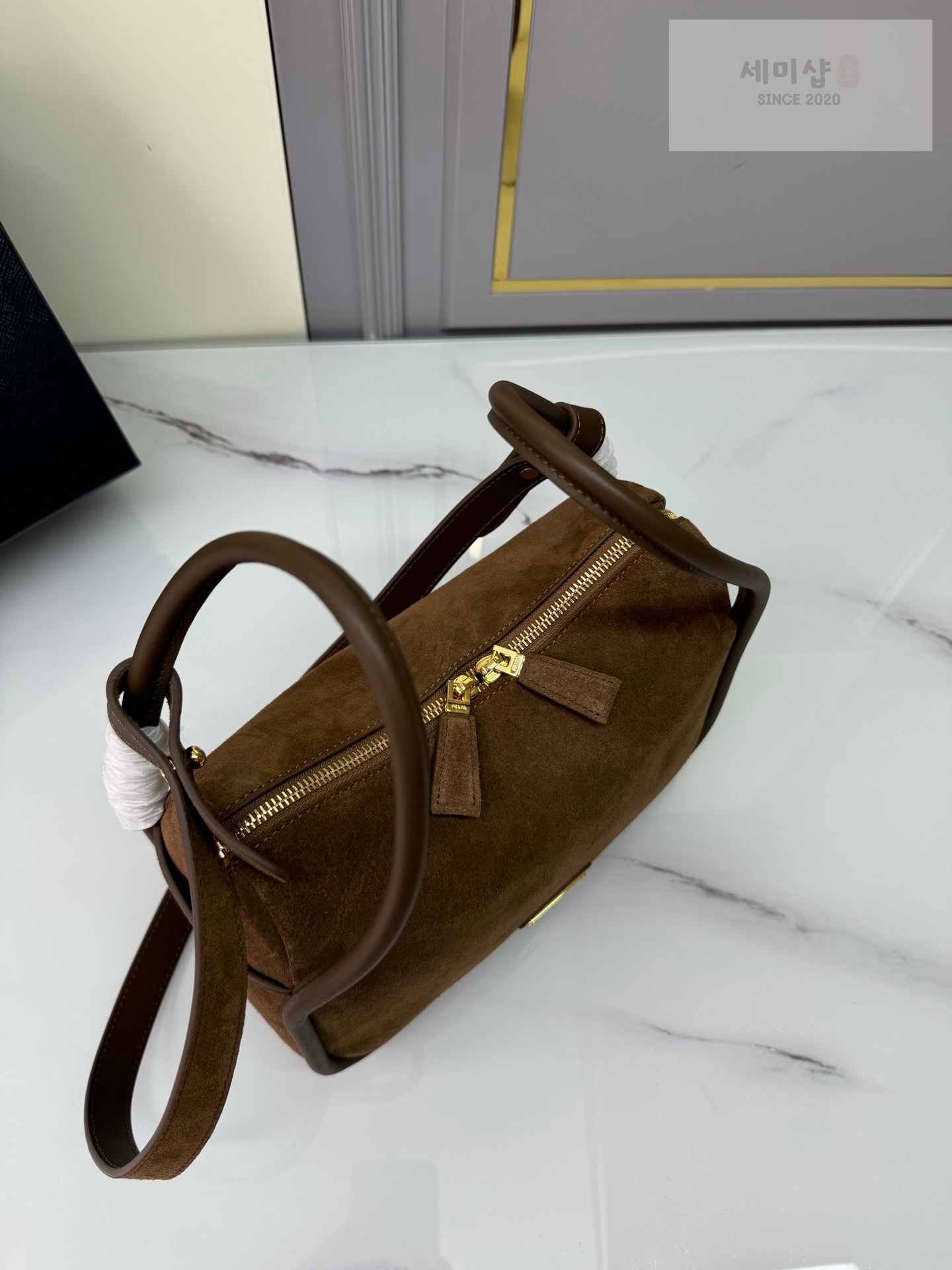 프라다 프라다 달링 스웨이드 핸드백 스웨이드 Bag 5번 이미지