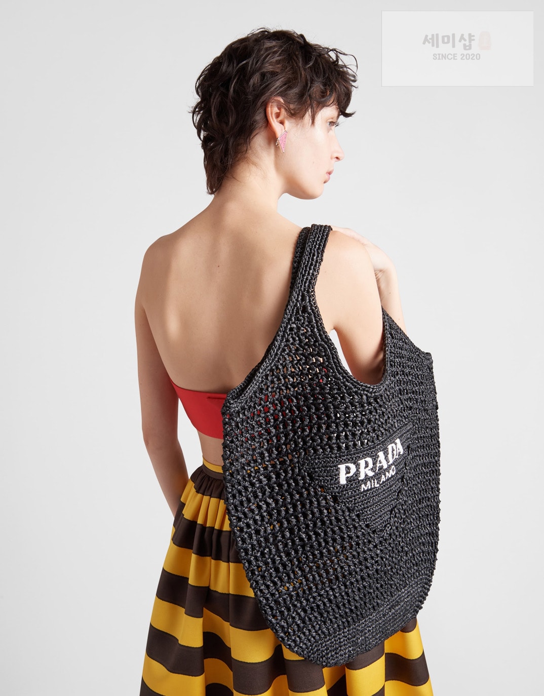 P R A D A 프라다 라피아 그물 네트 토드 숄더백 5145CM 6COLOR Bag 1번 이미지