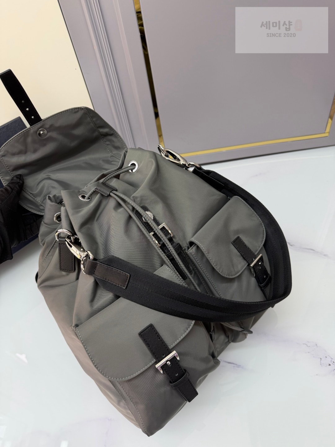 프라다 프라다 리나일론 백팩 그레이 Bag 6번 이미지